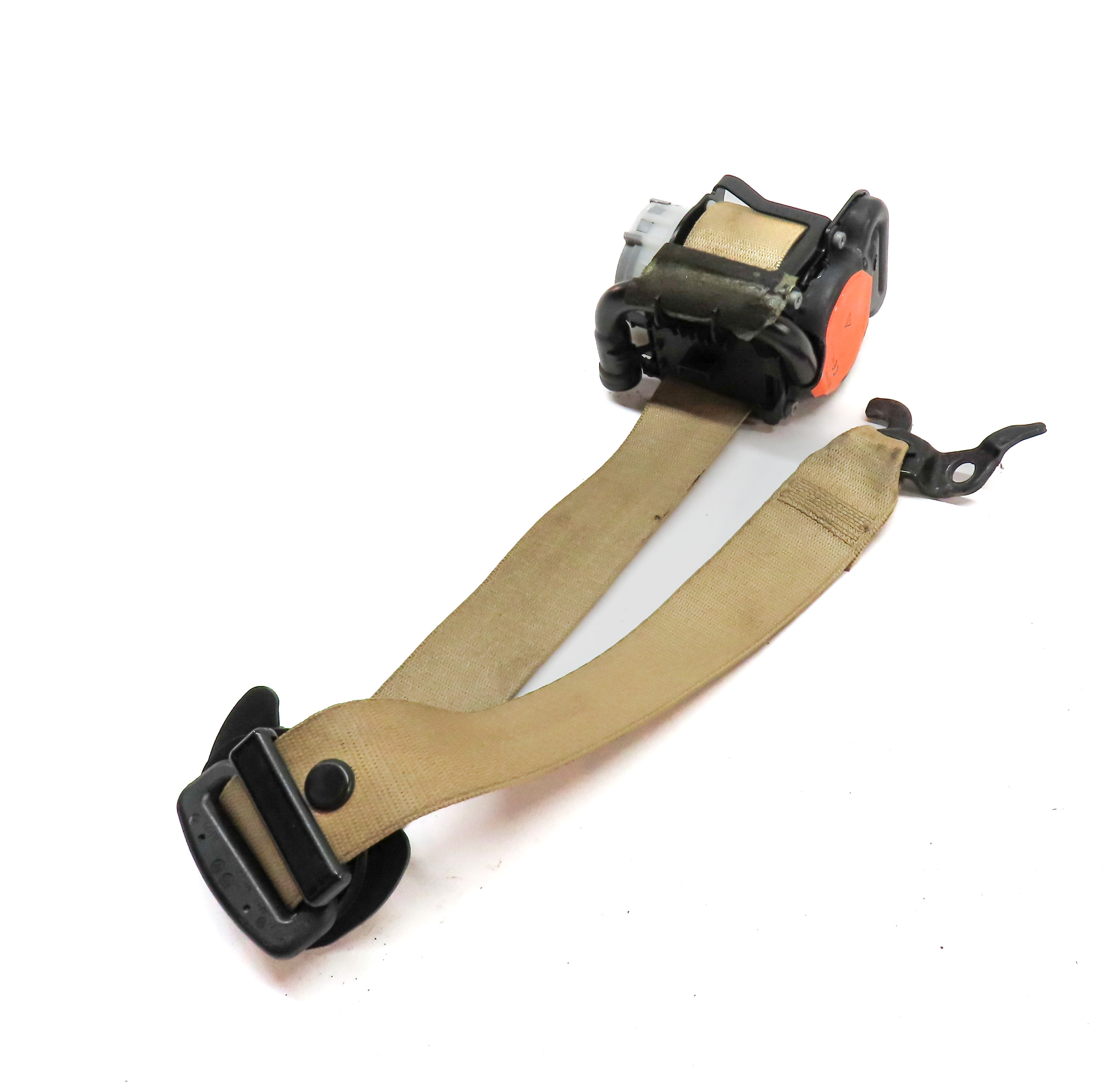 2011-2018 BMW X3 X4 (F25 F26) FRONT RIGHT PASSENGER SEATBELT RETRACTOR (BEIGE) — exact item pictured